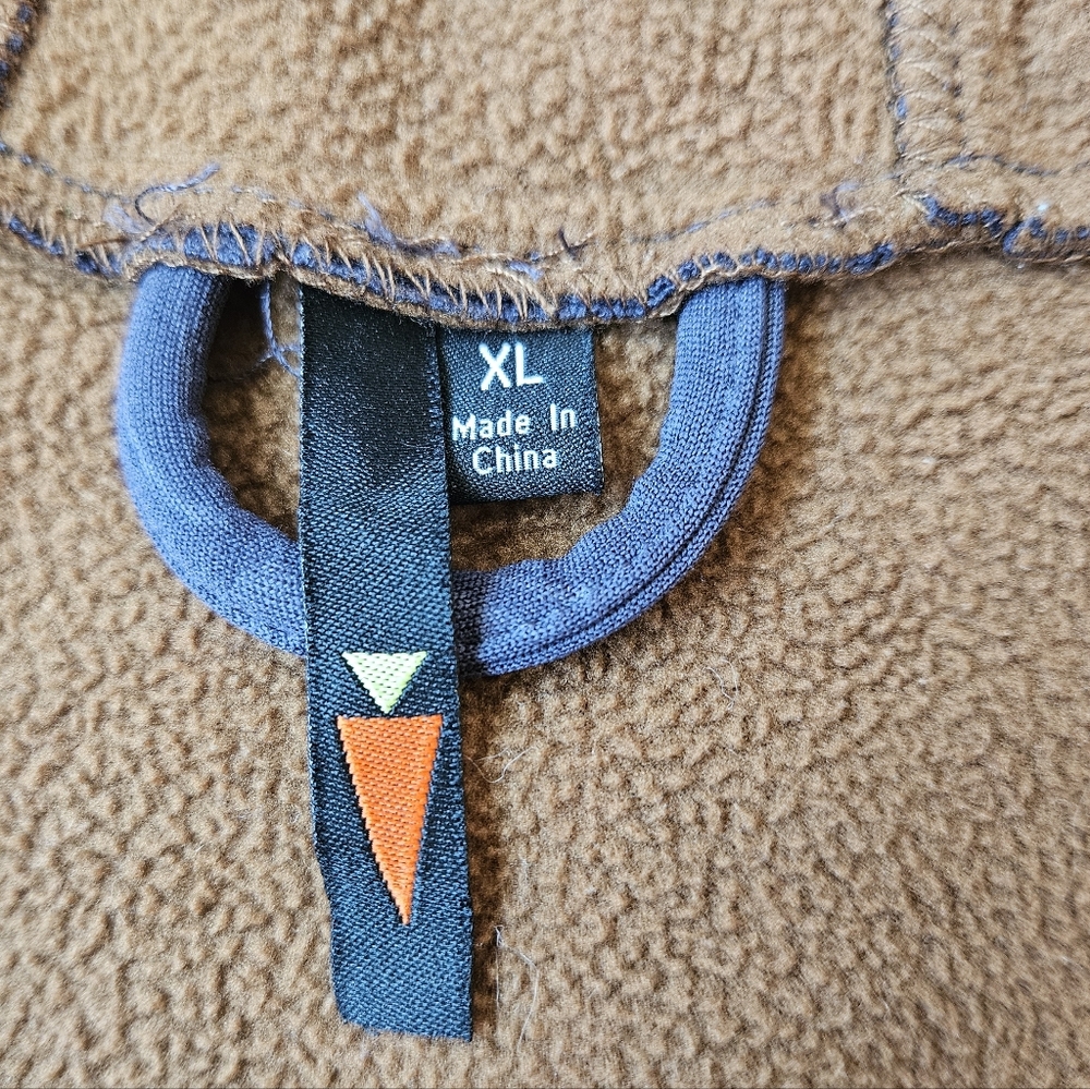 Kerrits Kids Horsehoe Hoodie, Navy/Brown, Embossed Horseshoes XL Equestrian - Picture 5 of 7